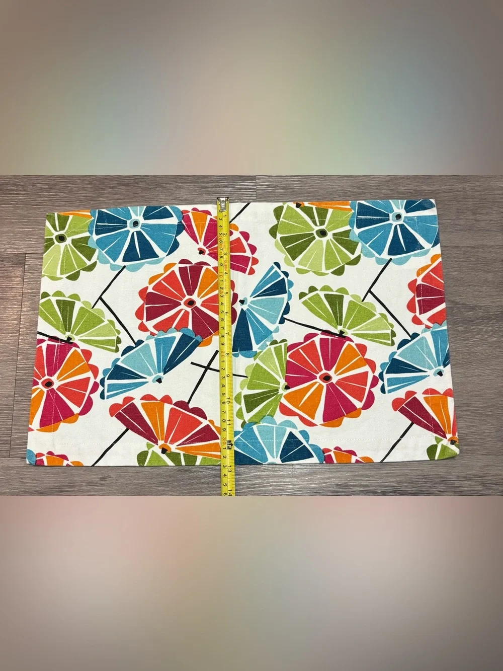 Split-P Parasol 100% Cotton Placemats Set of 4 Summer Patio Umbrella  13x19
